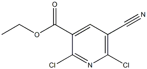 Ethyl 2，6-Dichloro-5-cyanonicotinate 化学構造