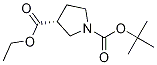 Ethyl (R)-1-Boc-3-pyrrolidinecarboxylate Chemische Struktur