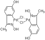 Di-μ-chlorobis[5-hydroxy-2-[1-(hydroxyimino)ethyl]phenyl]palladium(II) Dimer Chemical Structure