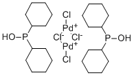 DIHYDROGEN DI-μ-CHLORODICHLOROBIS(DICYCLOHEXYLPHOPHINITO-KP)DIPALLADATE(2-) التركيب الكيميائي