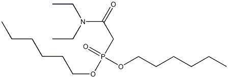 Dihexyl N，N-Diethylcarbamylmethylenephosphonate Chemical Structure