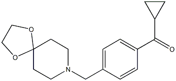 cyclopropyl 4-[8-(1，4-dioxa-8-azaspiro[4.5]decyl)methyl]phenyl ketone Chemical Structure