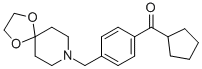 cyclopentyl 4-[8-(1，4-dioxa-8-azaspiro[4.5]decyl)methyl]phenyl ketone Chemical Structure