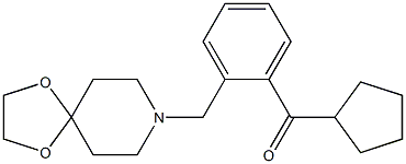 cyclopentyl 2-[8-(1，4-dioxa-8-azaspiro[4.5]decyl)methyl]phenyl ketone Chemical Structure