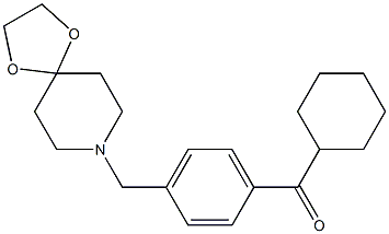 cyclohexyl 4-[8-(1，4-dioxa-8-azaspiro[4.5]decyl)methyl]phenyl ketone Chemical Structure