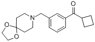 cyclobutyl 3-[8-(1，4-dioxa-8-azaspiro[4.5]decyl)methyl]phenyl ketone Chemical Structure