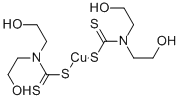 Copper(II) Bis(2-hydroxyethyl)dithiocarbamate Chemical Structure