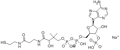 Coenzyme A sodium salt hydrate cofactor for acyl transfer Chemical Structure