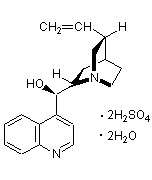 Cinchonidine sulfate dihydrate 化学構造