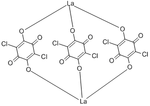 Chloranilic Acid Lanthanum(III) Salt Decahydrate 化学構造