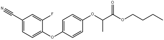 Butyl 2-(4-(4-cyano-2-fluorophenoxy)phenoxy)propanoate Chemische Struktur