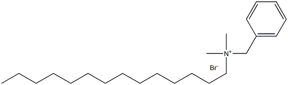 Benzyldimethyltetradecylammonium Bromide 化学構造