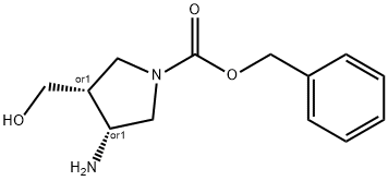 Benzyl cis-3-amino-4-(hydroxymethyl)-1-pyrrolidinecarboxylate التركيب الكيميائي