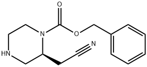 Benzyl (S)-2-(cyanomethyl)piperazine-1-carboxylate Chemical Structure