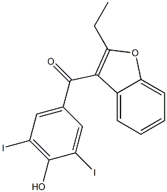 Benziodarone التركيب الكيميائي