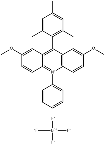 9-Mesityl-2，7-dimethoxy-10-phenylacridin-10-ium tetrafluoroborate 化学構造