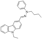 9-Ethylcarbazole-3-carboxaldehyde N-Butyl-N-phenylhydrazone Chemical Structure