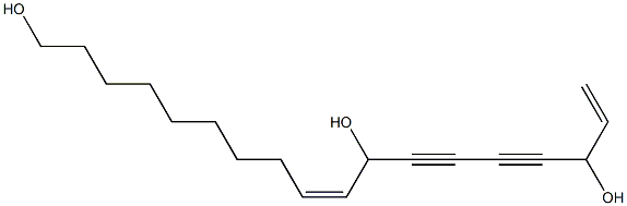 9，17-Octadecadiene-12，14-diyne-1，11，16-triol Chemische Struktur