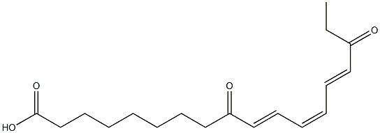 9，16-Dioxo-10，12，14-octadecatrienoic acid Chemische Struktur