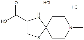 8-methyl-1-thia-4，8-diazaspiro[4.5]decane-3-carboxylic acid dihydrochloride Chemical Structure