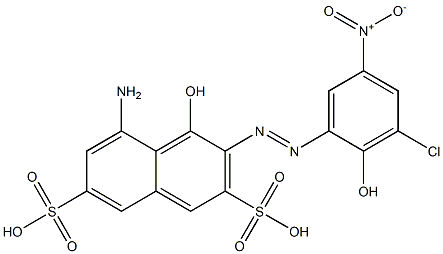 8-Amino-2-(3-chloro-2-hydroxy-5-nitrophenylazo)-1-naphthol-3，6-disulfonic Acid Chemical Structure