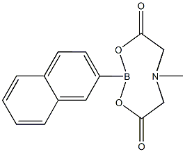 6-Methyl-2-(naphthalen-2-yl)-1，3，6，2-dioxazaborocane-4，8-dione 化学構造