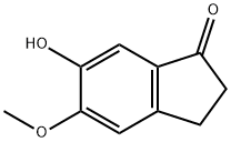 6-Hydroxy-5-methoxy-2，3-dihydro-1H-inden-1-one 化学構造