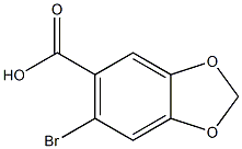 6-Bromobenzo[d][1，3]dioxole-5-carboxylic Acid Chemical Structure