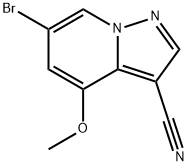 6-Bromo-4-methoxypyrazolo[1，5-a]pyridine-3-carbonitrile Chemische Struktur