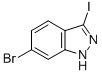 6-bromo-3-iodo-1H-indazole 化学構造