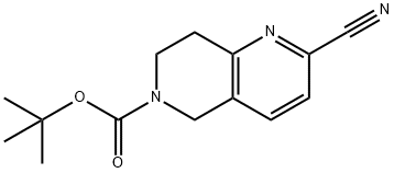 6-Boc-5，6，7，8-tetrahydro-1，6-naphthyridine-2-carbonitrile 化学構造