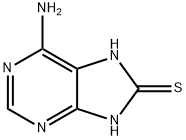 6-Amino-9H-Purine-8-Thiol التركيب الكيميائي