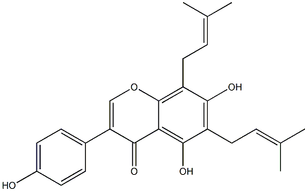 6，8-Diprenylgenistein Chemical Structure