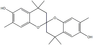 6，6'-Dihydroxy-4，4，4'，4'，7，7'-hexamethyl-2，2'-spirobichroman التركيب الكيميائي