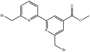 6，6′-bis(bromomethyl)-2，2′-bipyridine-4-carboxylic acid methyl ester Chemische Struktur