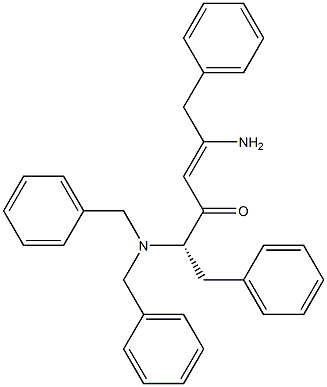 5S-2-Amino-5-dibenzylamino-4-oxo-1，6-diphenylhex-2-ene Chemical Structure