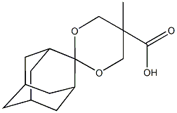 5-methylspiro[1，3-dioxane-2，2'-tricyclo[3.3.1.1~3，7~]decane]-5-carboxylic acid Chemical Structure