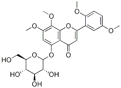 5-Hydroxy-7，8，2'，5'-tetramethoxyflavone 5-O-glucoside Chemical Structure