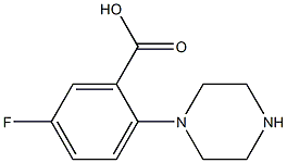 5-Fluoro-2-piperazinobenzoic Acid 化学構造