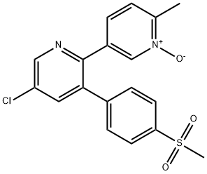 5-Chloro-6'-methyl-3-(4-(methylsulfonyl)phenyl)-[2，3'-bipyridine] 1'-oxide 化学構造