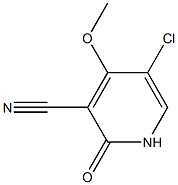 5-Chloro-4-methoxy-2-oxo-1，2-dihydropyridine-3-carbonitrile 化学構造