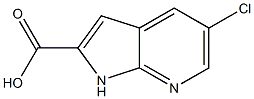 5-Chloro-1H-pyrrolo[2，3-b]pyridine-2-carboxylic acid Chemical Structure