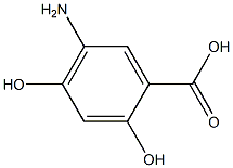 5-AMINO-2，4-DIHYDROXYBENZOIC ACID 化学構造