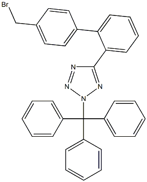 5-[4'-(Bromomethyl)-1，1'-biphenyl-2-yl]-2-triphenylmethyl-2H-tetrazole Chemical Structure