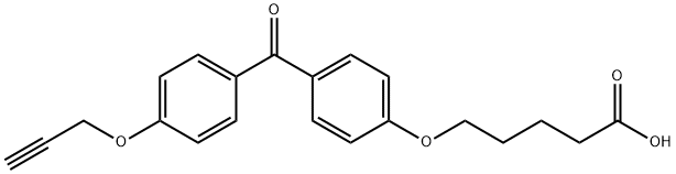 5-(4-(4-(Prop-2-yn-1-yloxy)benzoyl)phenoxy)pentanoic acid Chemical Structure