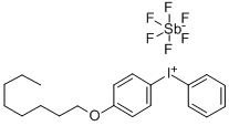 4-Octyloxydiphenyliodoniumhexafluoroantimonate Chemical Structure