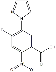 4-Fluoro-5-(1-pyrazolyl)-2-nitrobenzoic Acid 化学構造