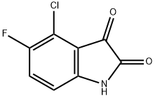 4-Chloro-5-fluoroindoline-2，3-dione 化学構造