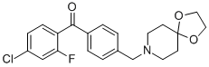 4-chloro-4'-[8-(1，4-dioxa-8-azaspiro[4.5]decyl)methyl]-2-fluorobenzophenone 化学構造