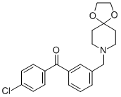 4'-chloro-3-[8-(1，4-dioxa-8-azaspiro[4.5]decyl)methyl]benozphenone Chemische Struktur